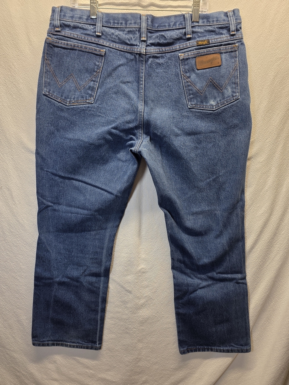 Lot Of 2 Pairs Wrangler Jeans Cowboy Cut Rigid Regular Fit Dark Wash Size 40×30 - Picture 3 of 8